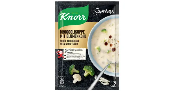Knorr Suprême Suppe Broccoli & Blumenkohl - Coop - ab 19.12.2023 ... Knorr Suprême Suppe Broccoli & Blumenkohl - Coop - ab 19.12.2023 ...