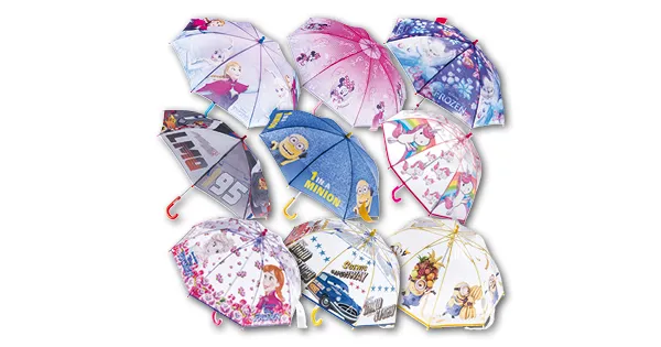 MINNIE MOUSE/CARS/FROZEN/DESPICABLE ME 3/EINHORN Kinder-Regenschirm