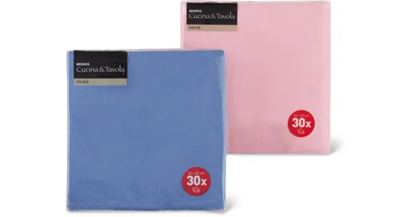 Papierservietten FSC Kompostierbar, 33x33 Cm, Zweilagig, Pastellblau – 20 Stück Für Feste & Feiern