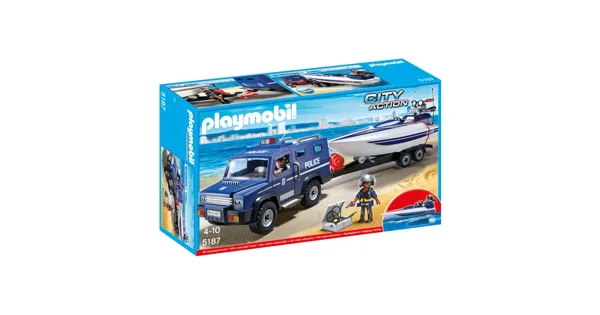 Playmobil City PolizeiTruck mit Speedboot 5187 OTTO'S ab 02.12.