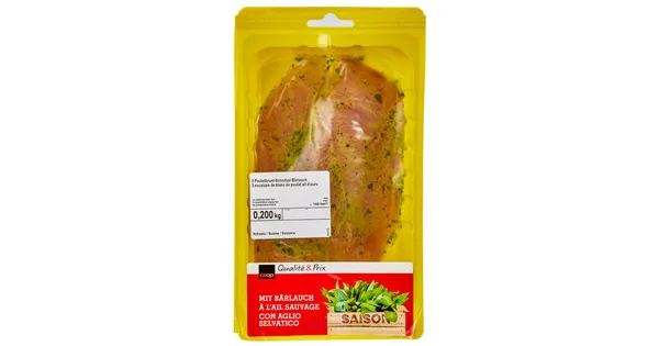 Poulet-Schnitzel mit Bärlauch 2 Stück ca. 220g - 25% Rabatt - Coop - ab ...