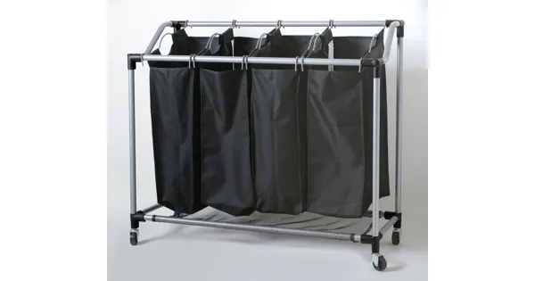 Wäschesortierer mit 4 Fächern – Wäschekorb – Wäschesammler - 37% Rabatt