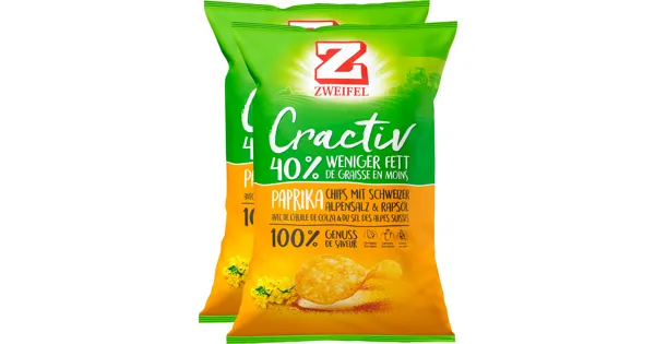 Zweifel Cractiv Chips Paprika 20 Rabatt Denner ab 23.07.2019