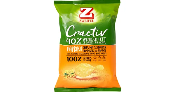 Zweifel Cractiv Chips Paprika Denner ab 22.04.2022 Aktionis.ch